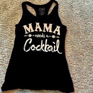 Medium  Graphic Black racer back style tank top.